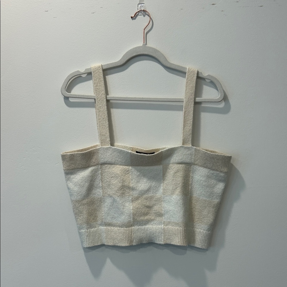 Vans Cream and White Crop Top